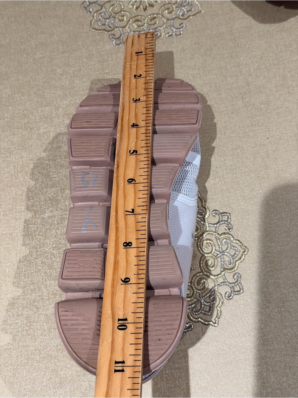 On Cloud Women’s Athletic Shoes - Light Gray with Pink Sole - Picture 8 of 8